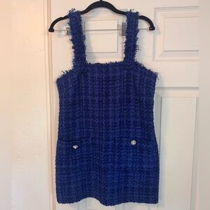 Zara Blue Textured Mini Dress